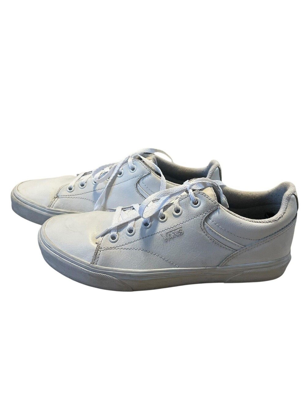 Vans Shoes Women's White Low Skate Sneakers Lace Up Casual Everyday Classic 10